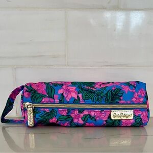 Lilly Pulitzer Cerise Pink Safari Sunset Pencil/Art bag ~ Tropical ~ Pink/Green!